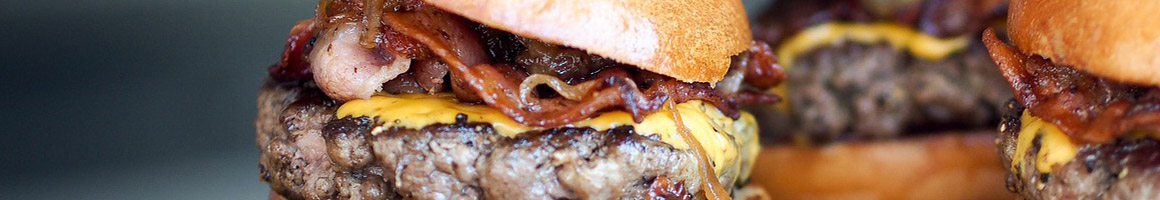 Eating Burger Pub Food at Skallywag Suds N' Grub restaurant in Kemah, TX.